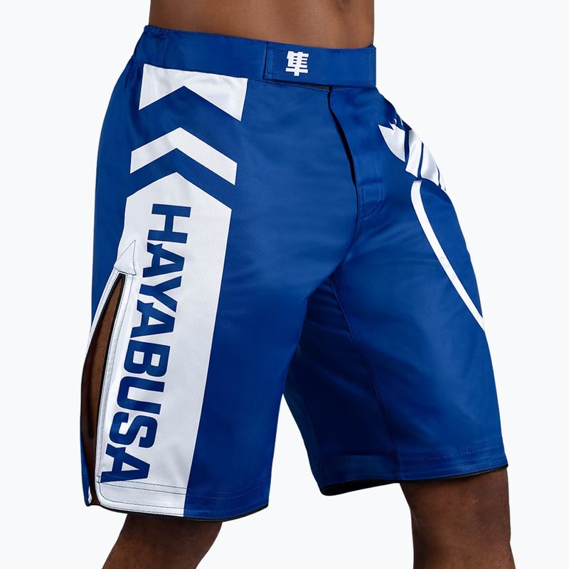 Hayabusa Icon Fight modro-biele tréningové šortky 2