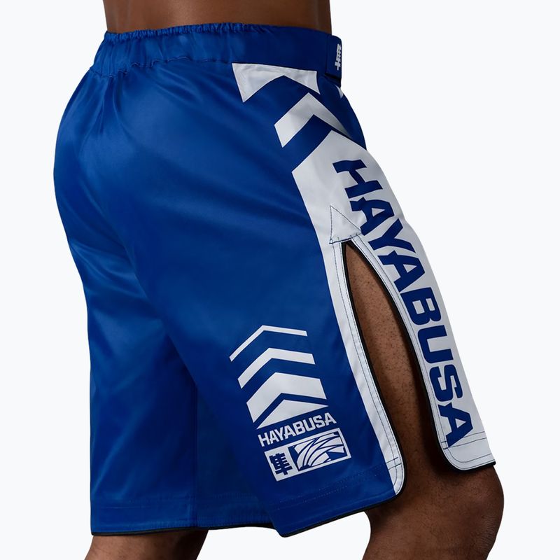 Hayabusa Icon Fight modro-biele tréningové šortky 4