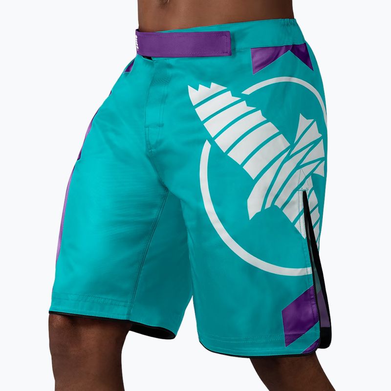 Hayabusa Icon Fight teal/white tréningové šortky
