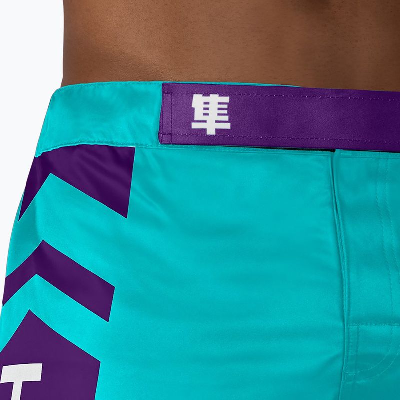 Hayabusa Icon Fight teal/white tréningové šortky 5