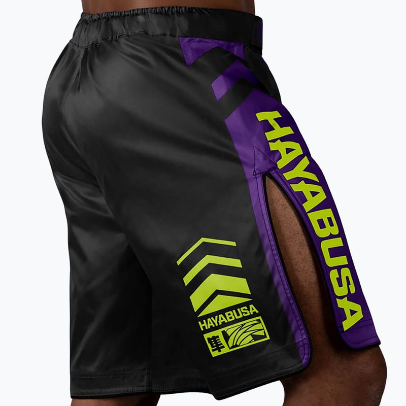Hayabusa Icon Fight MMA šortky čierno-žlté ICFS-BK-L 3
