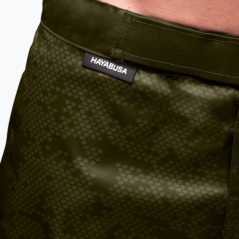 Hayabusa pánske tréningové šortky Hex Mid-Thigh green 4