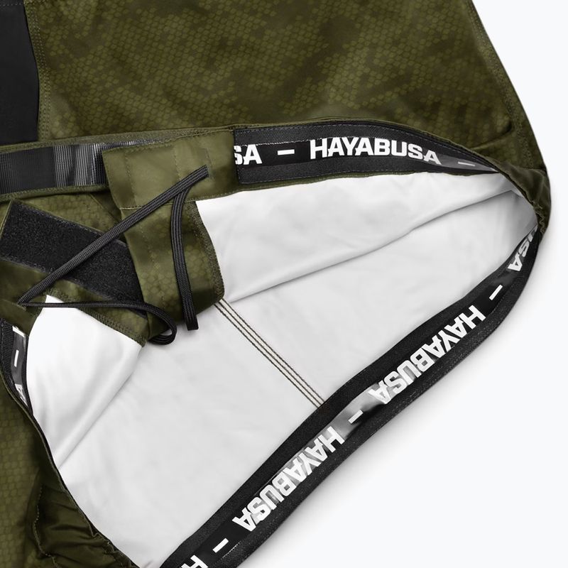 Hayabusa pánske tréningové šortky Hex Mid-Thigh green 6