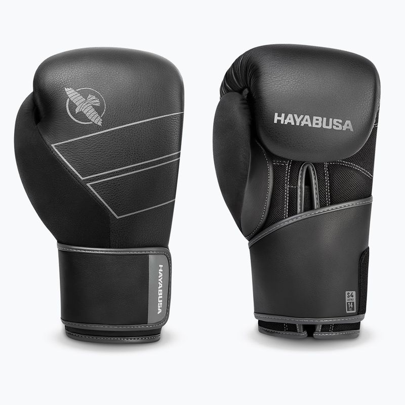 Hayabusa S4 Kožené boxerské rukavice čierne S4LBG