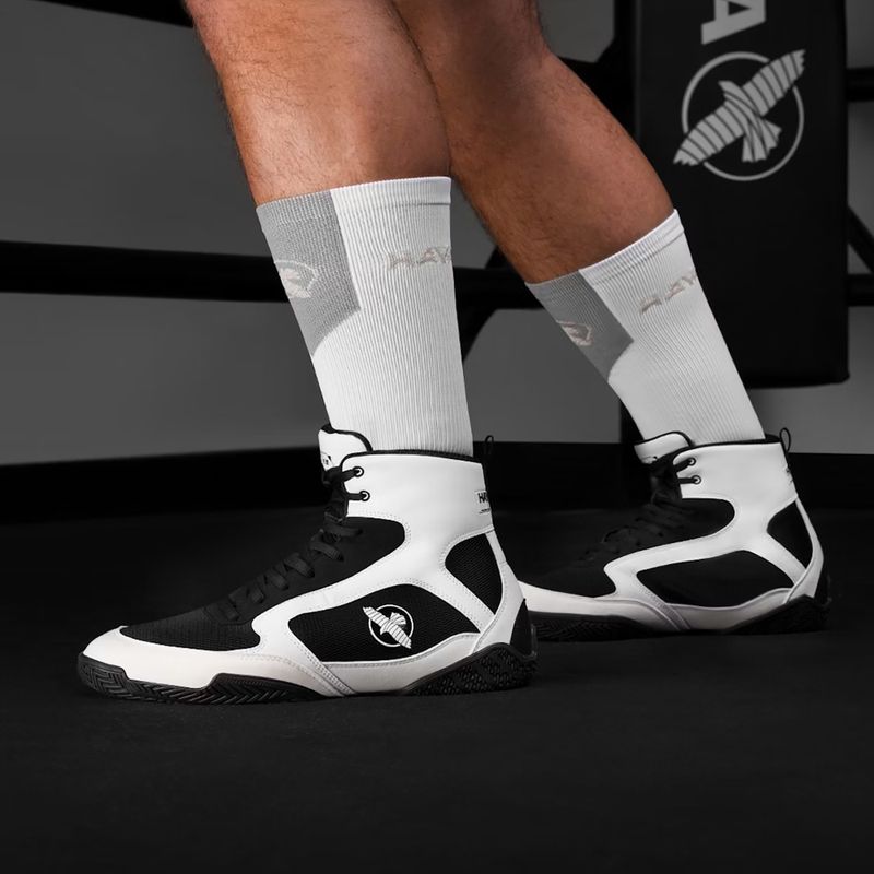 Pánska boxerská obuv Hayabusa Pro Boxing black white 9