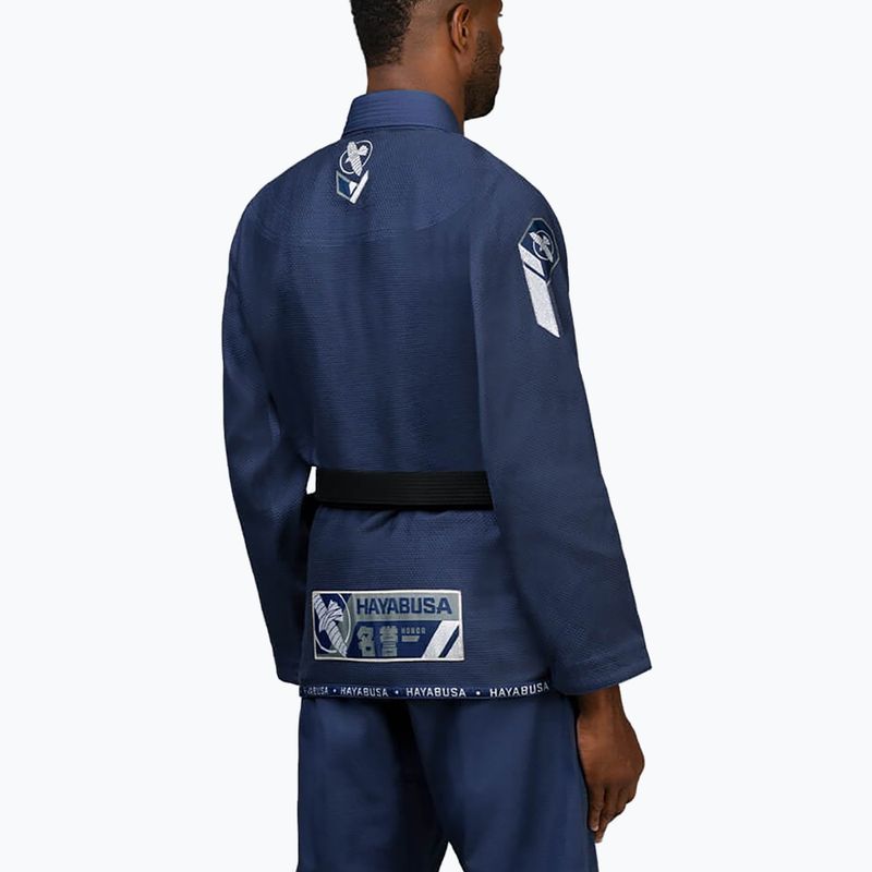 Kimono Hayabusa Ascend Lightweight Jiu Jitsu GI navy blue PLWJJG-N-A3 4