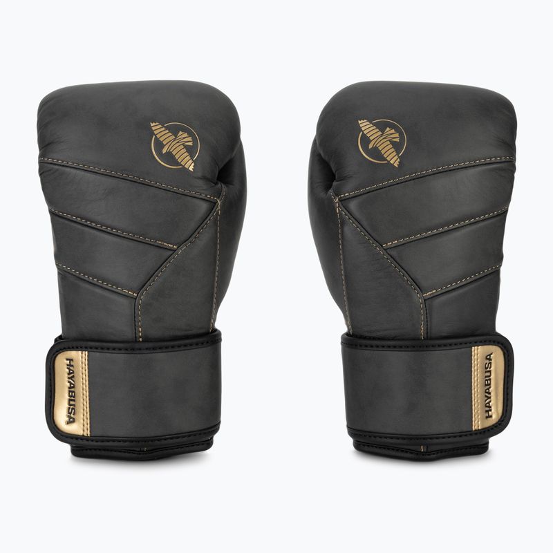 Hayabusa T3 LX Vintage čierne/zlaté boxerské rukavice 2