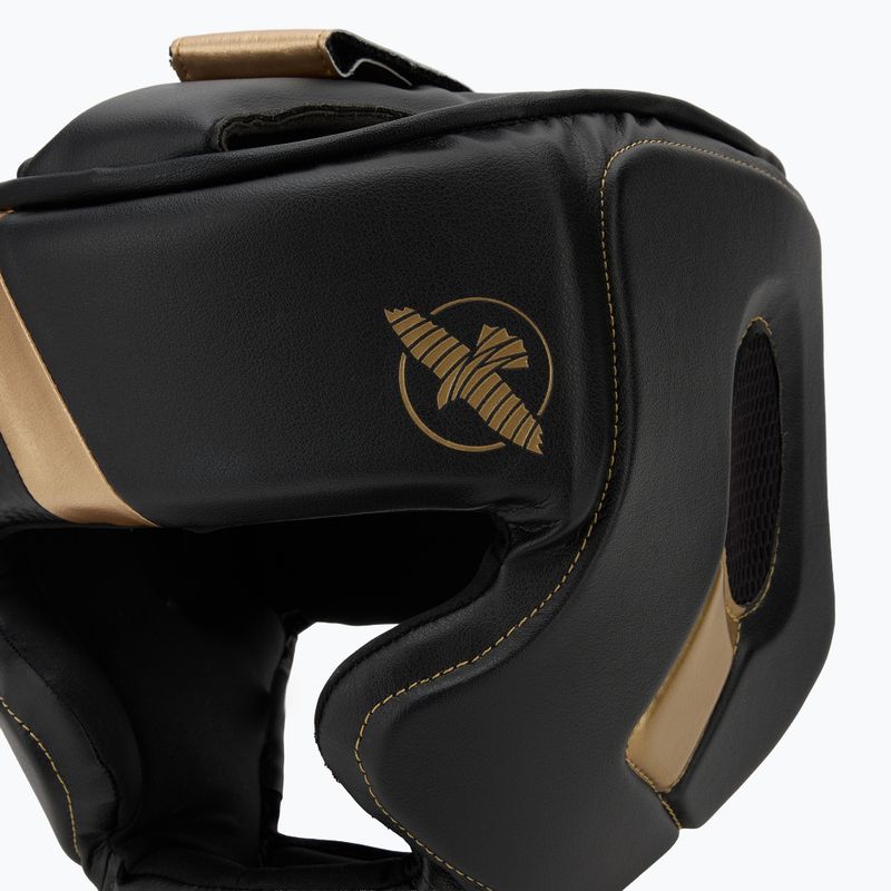 Boxerská prilba Hayabusa T3 Headgear black/gold 4