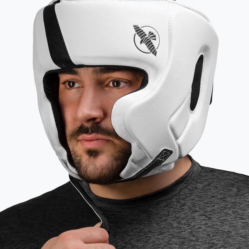 Hayabusa T3 Headgear biela/čierna boxerská prilba 5