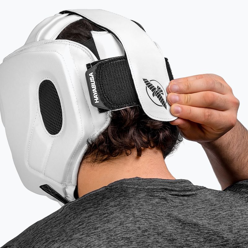 Hayabusa T3 Headgear biela/čierna boxerská prilba 7