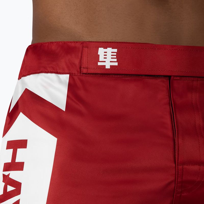 Pánske tréningové šortky Hayabusa Icon Mid-Thigh MMA červená/biela 5