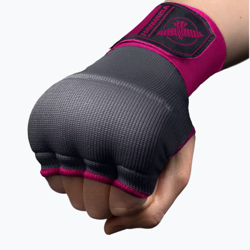 Rukavice Hayabusa Quick Gel Hand Wraps šedé/ružové vnútorné rukavice 2