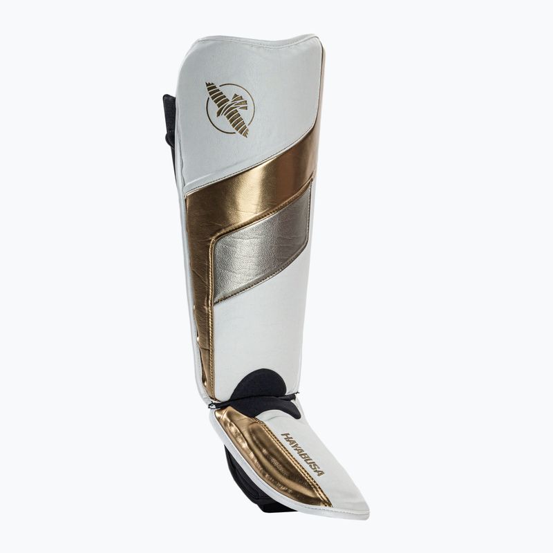 Hayabusa T3 Full Back tibia protectors white T3FBSG-WGD