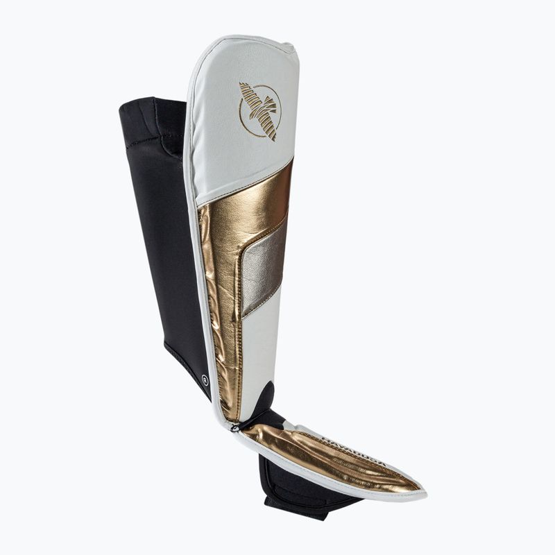 Hayabusa T3 Full Back tibia protectors white T3FBSG-WGD 2