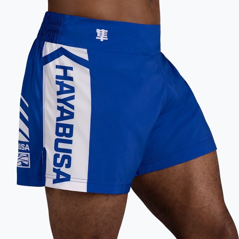 Hayabusa Icon Kickboxing pánske tréningové šortky modrá/biela 2