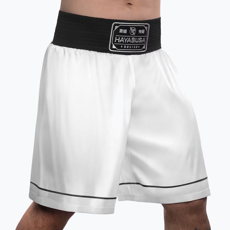 Hayabusa Pro Boxing tréningové šortky biele 2