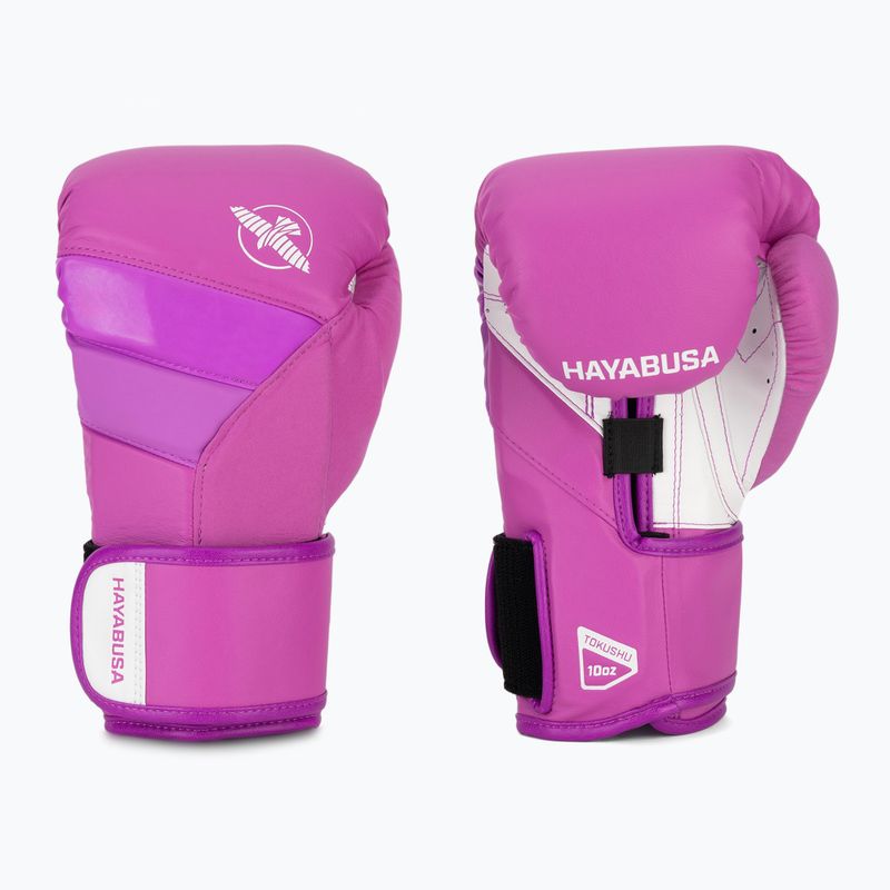 Hayabusa T3 Neon neónovo fialové boxerské rukavice