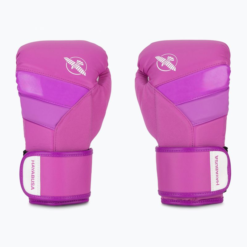 Hayabusa T3 Neon neónovo fialové boxerské rukavice 2