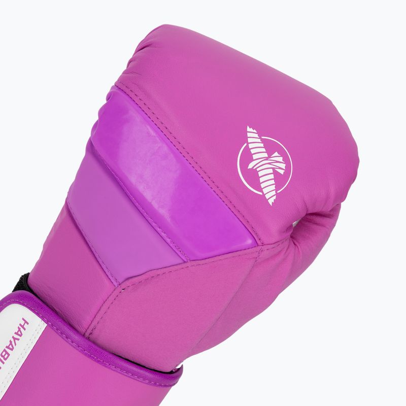 Hayabusa T3 Neon neónovo fialové boxerské rukavice 5