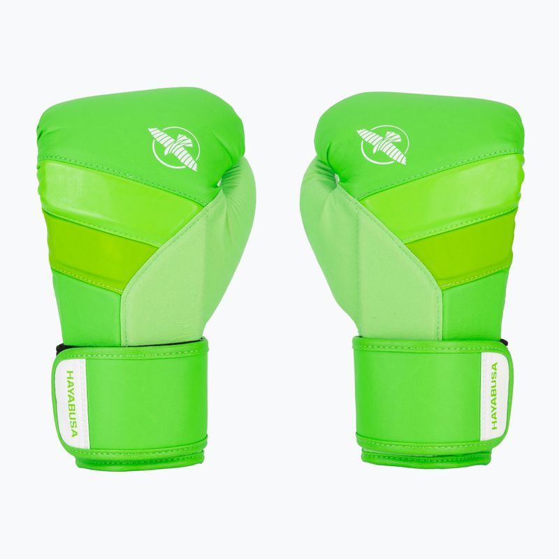 Hayabusa T3 Neon neónovo zelené boxerské rukavice 2