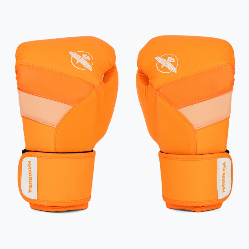 Hayabusa T3 Neon neónovo oranžové boxerské rukavice 2