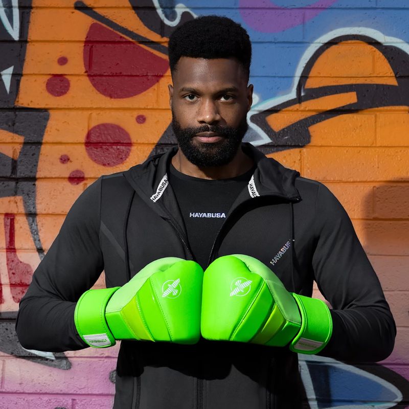 Hayabusa T3 Neon neónovo zelené boxerské rukavice 5