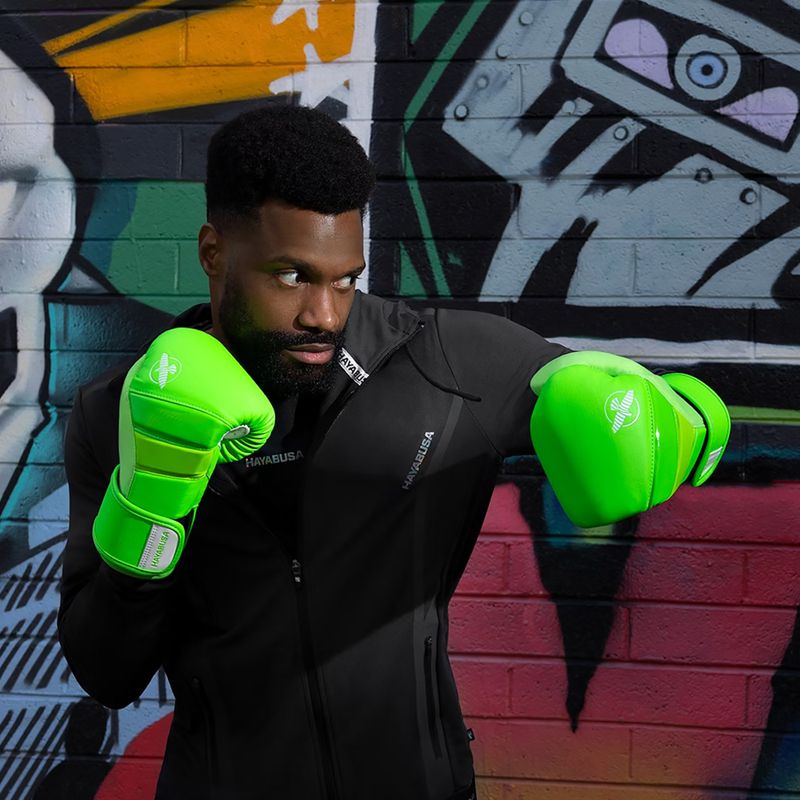Hayabusa T3 Neon neónovo zelené boxerské rukavice 6