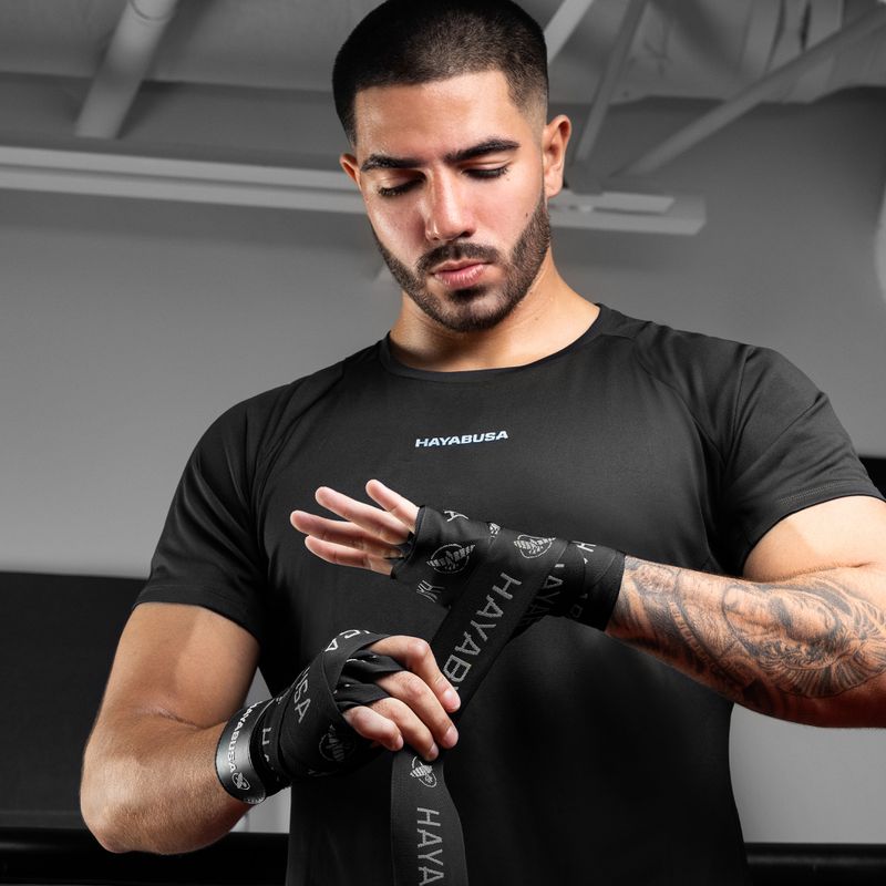 Boxerské bandáže Hayabusa Premium Jacquard Handwraps 450 cm black 5