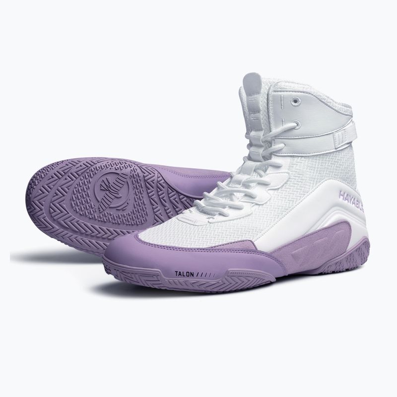 Hayabusa Talon Boxerská obuv white/lavender 3