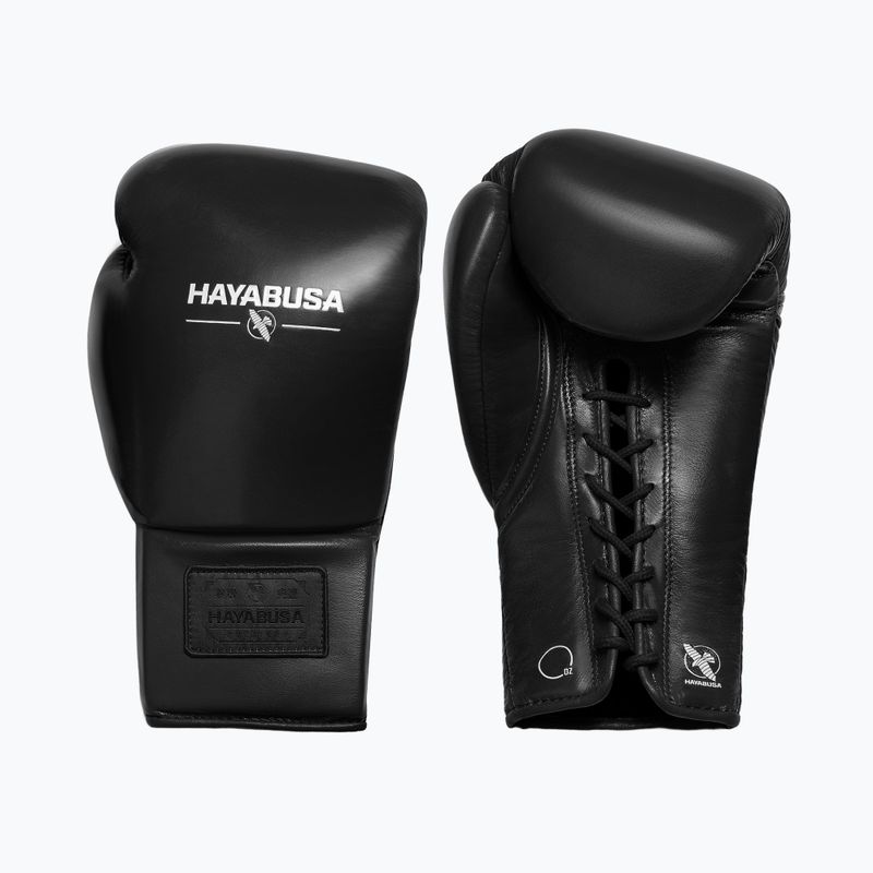 Boxerské rukavice Hayabusa Pro Traditional Horse Hair Lace-Up black