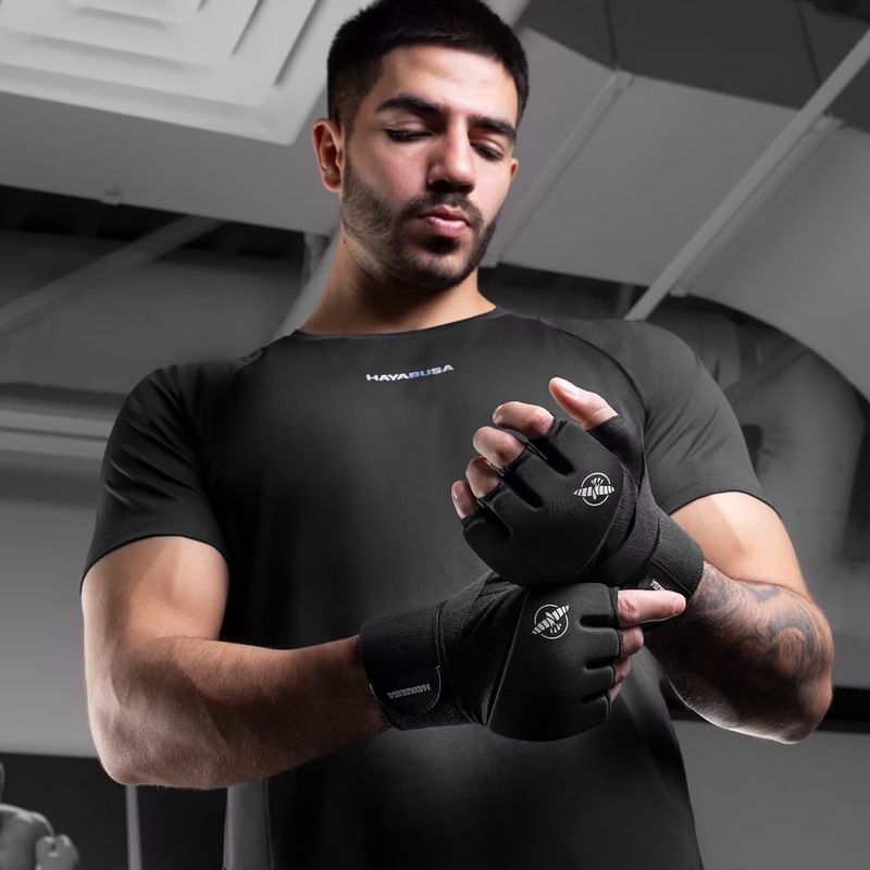 Hayabusa Elite Quick Wraps grapplingové rukavice čierne 7