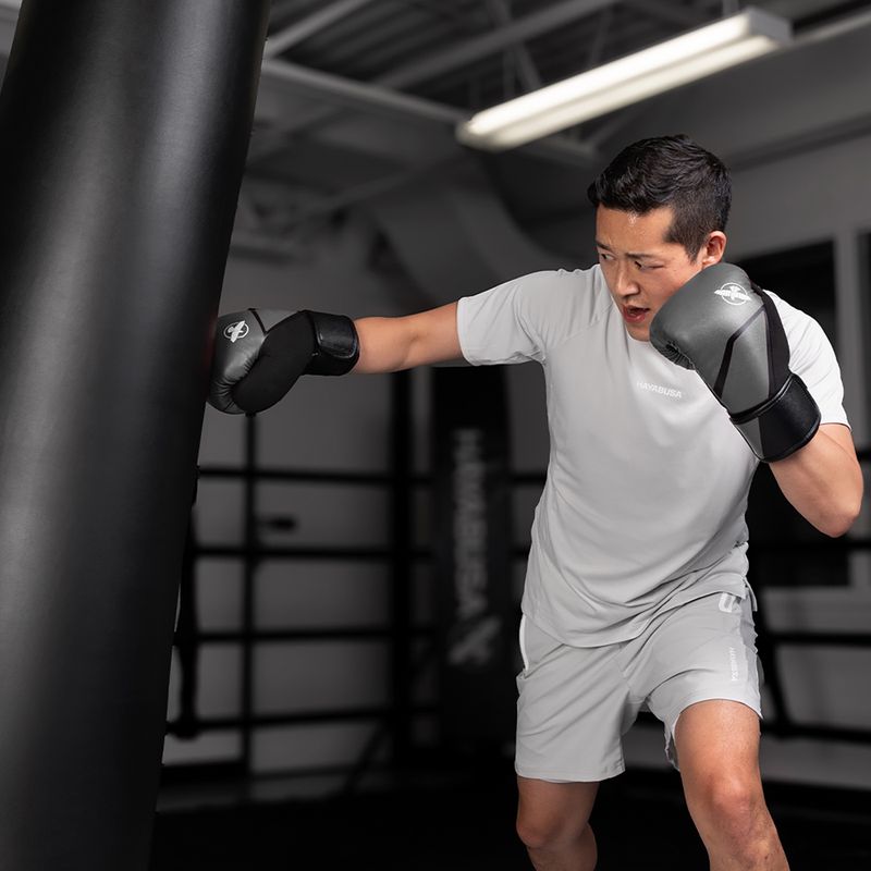 Boxerské rukavice Hayabusa E1 Boxing grey/black 15