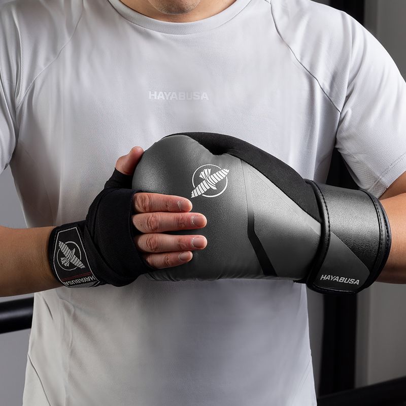 Boxerské rukavice Hayabusa E1 Boxing grey/black 16