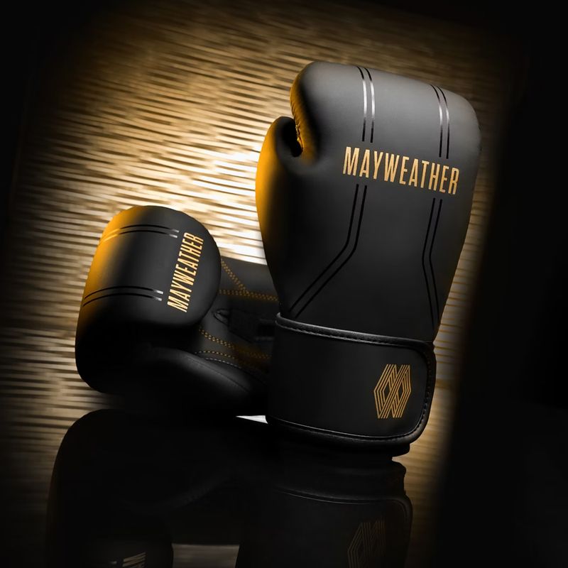 Hayabusa Mayweather Contender boxerské rukavice čierne/zlaté 2