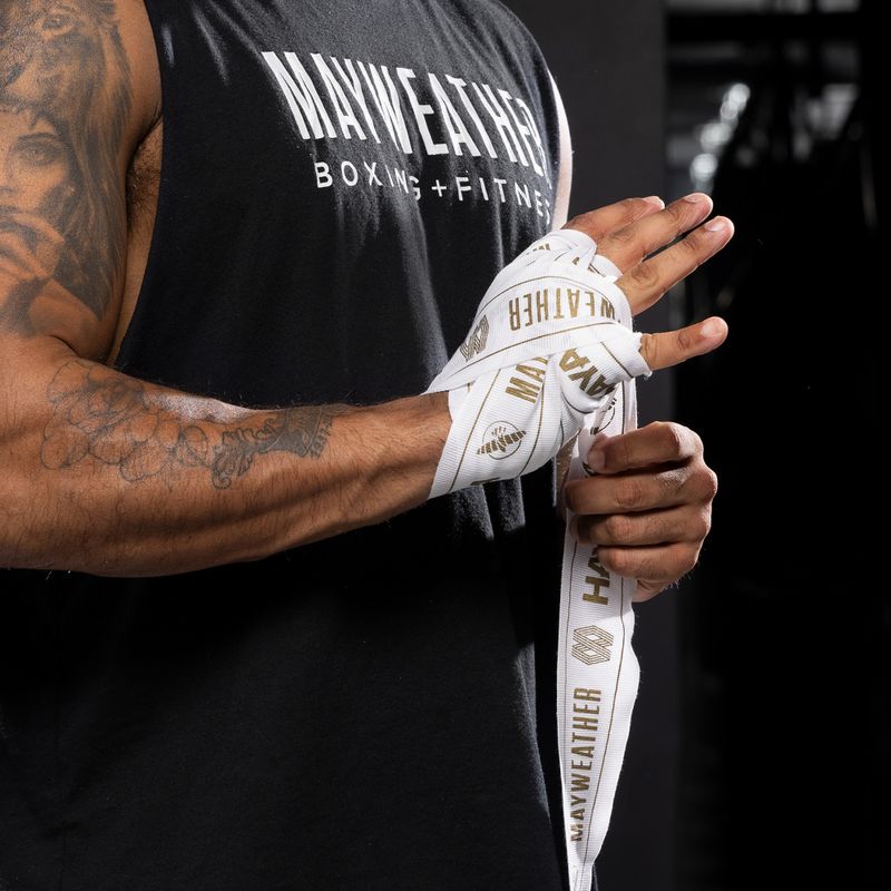 Boxerské bandáže Hayabusa Mayweather Stretch Hand Wraps 450 cm white/gold 5