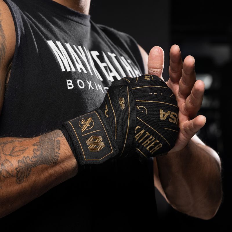 Boxerské bandáže Hayabusa Mayweather Stretch Hand Wraps 450 g black/gold 8
