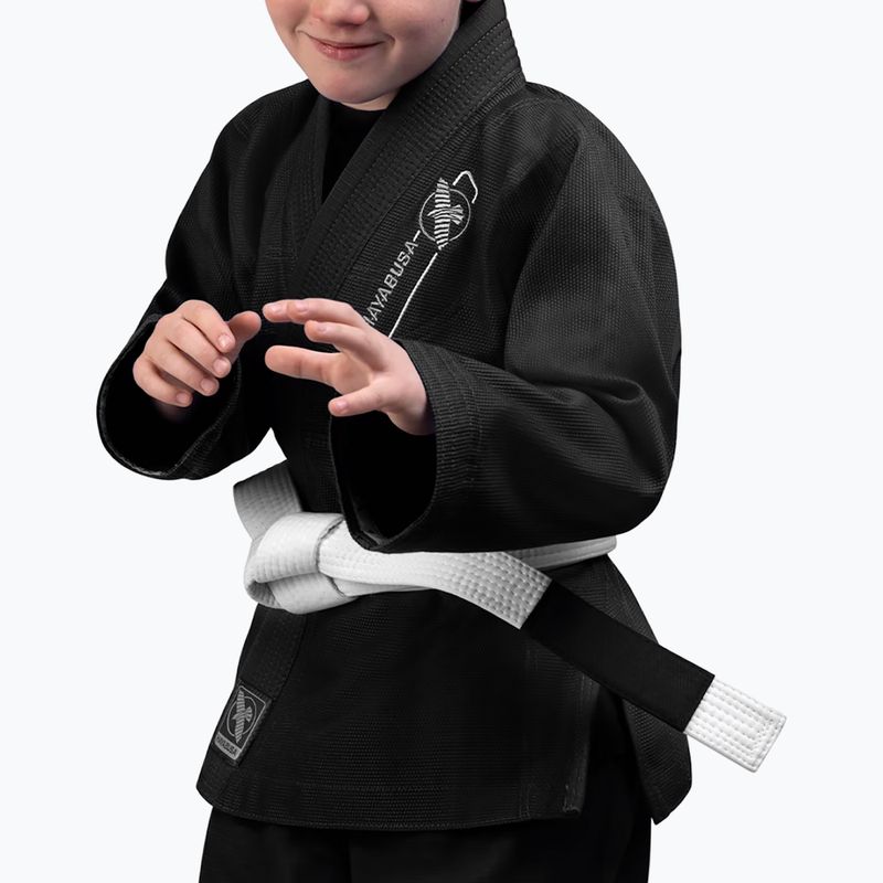 GI pre deti brazílske jiu-jitsu Hayabusa Essential black 2