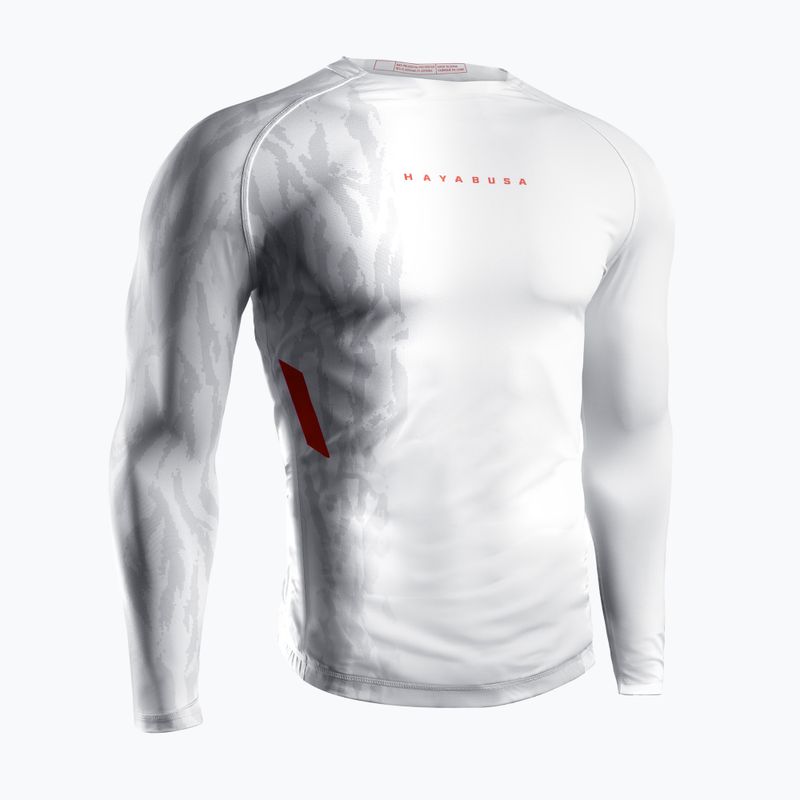 Pánsky rashguard longsleeve Hayabusa Apex Rash Guard white/coral