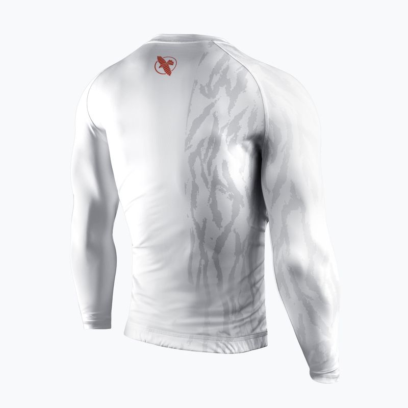 Pánsky rashguard longsleeve Hayabusa Apex Rash Guard white/coral 2