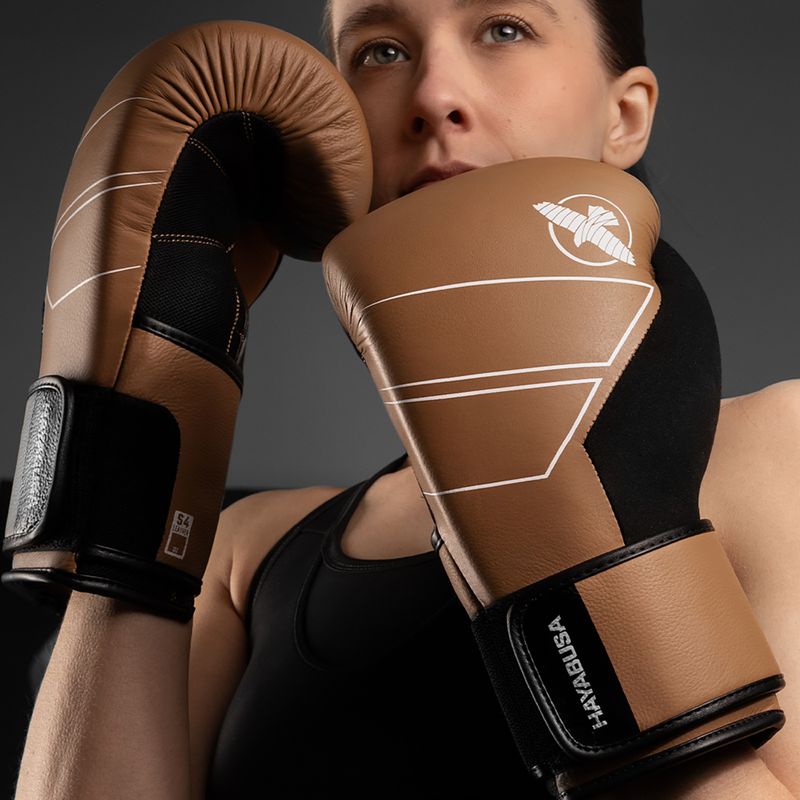 Boxerské rukavice Hayabusa S4 Leather golden brown 6