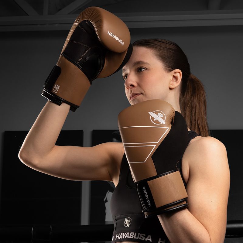 Boxerské rukavice Hayabusa S4 Leather golden brown 7