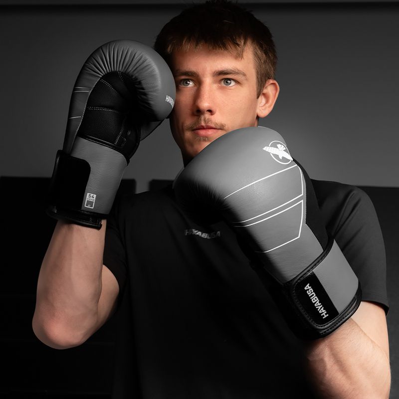 Boxerské rukavice Hayabusa S4 Leather grey 10