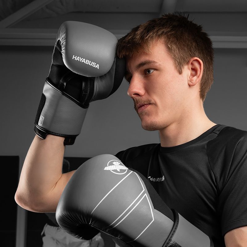 Boxerské rukavice Hayabusa S4 Leather grey 11