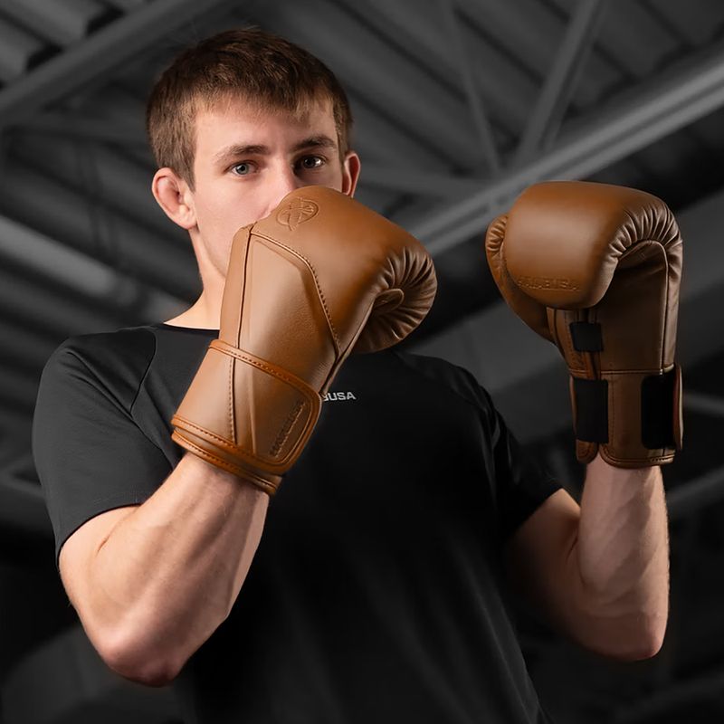 Boxerské rukavice Hayabusa E1 Leather brown 7
