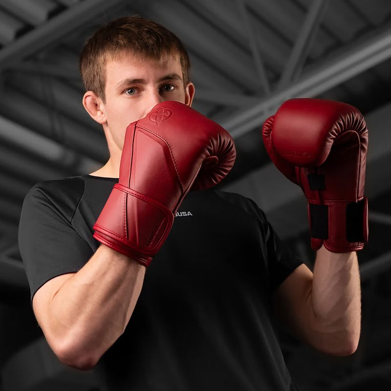 Boxerské rukavice Hayabusa E1 Leather red 6
