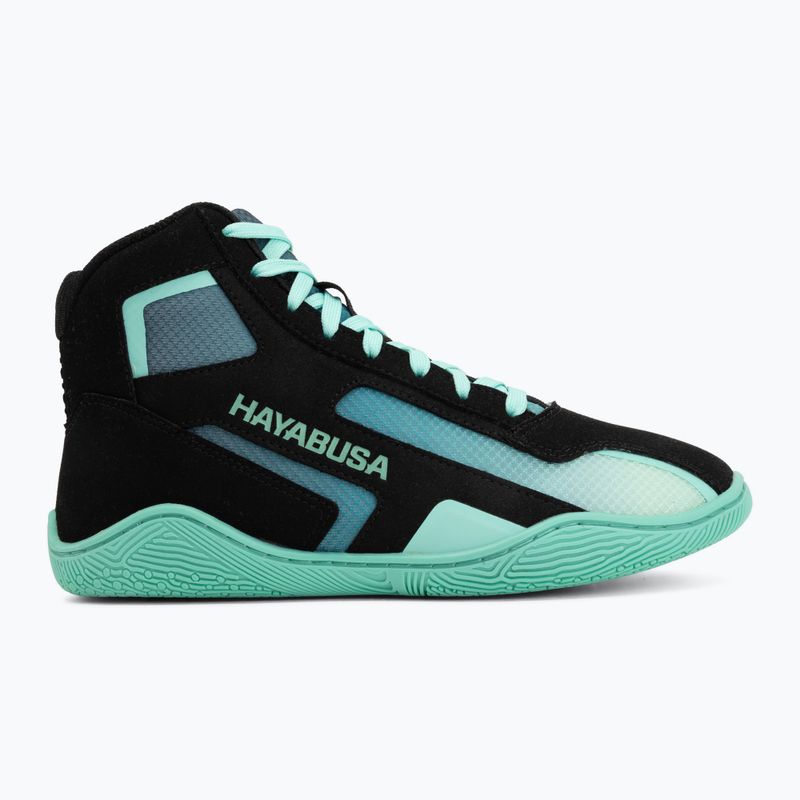 Boxerské topánky Hayabusa Surge black/cyan 2