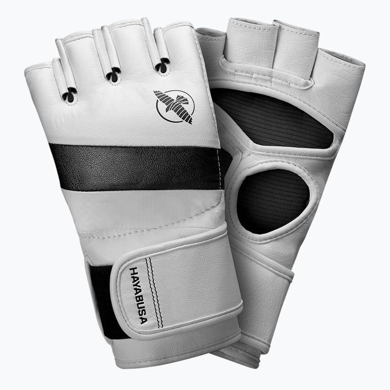 Hayabusa T3 MMA grapplingové rukavice biele/čierne
