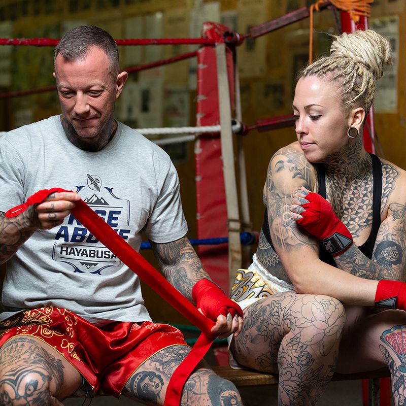 Hayabusa Perfect Stretch Boxing Bandáž na ruky 450 cm červená 4
