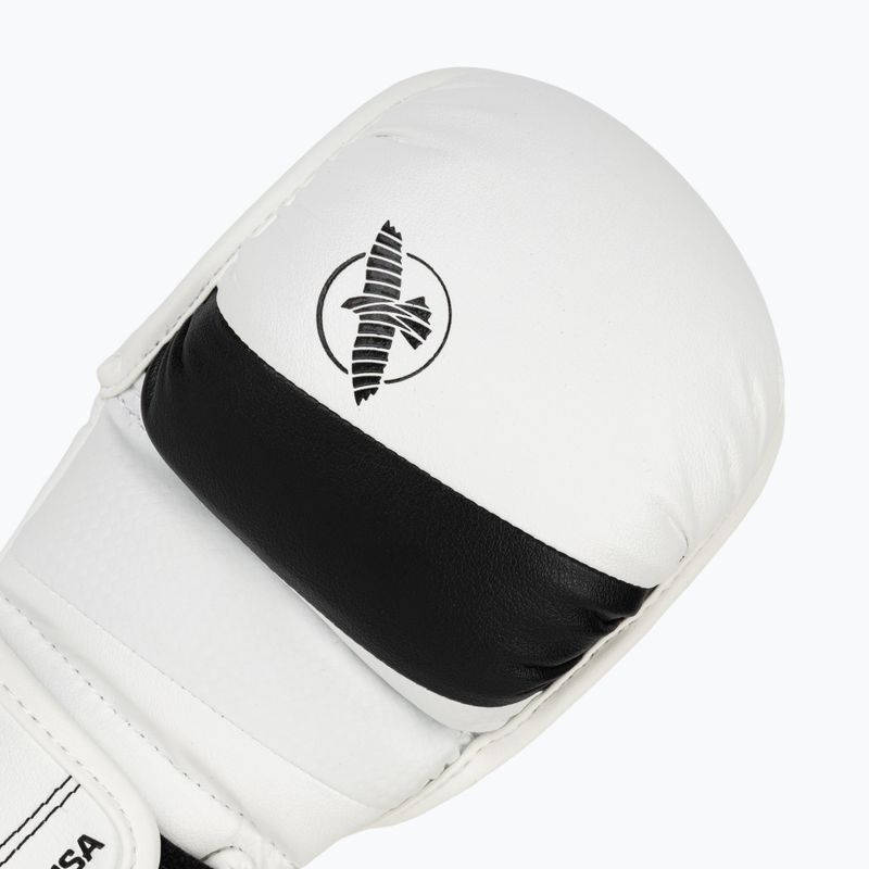 Hayabusa T3 Hybrid biele/čierne grapplingové rukavice 5
