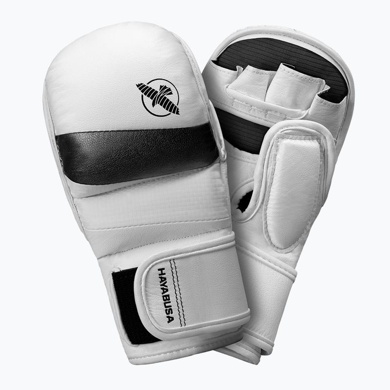 Hayabusa T3 Hybrid biele/čierne grapplingové rukavice